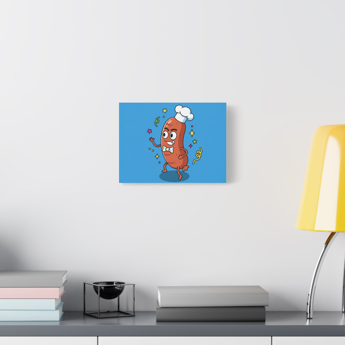 Silly Sausage Canvas Print Matte Stretched 1.25" | Whimsical Art