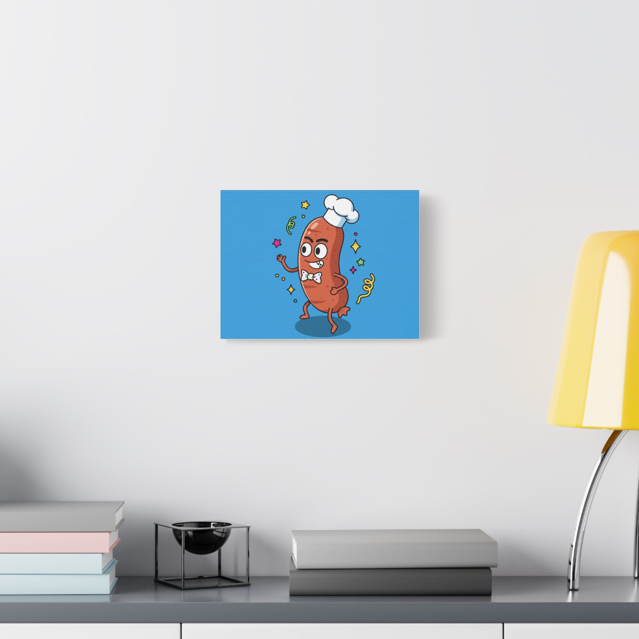 Silly Sausage Canvas Print Matte Stretched 1.25" | Whimsical Art