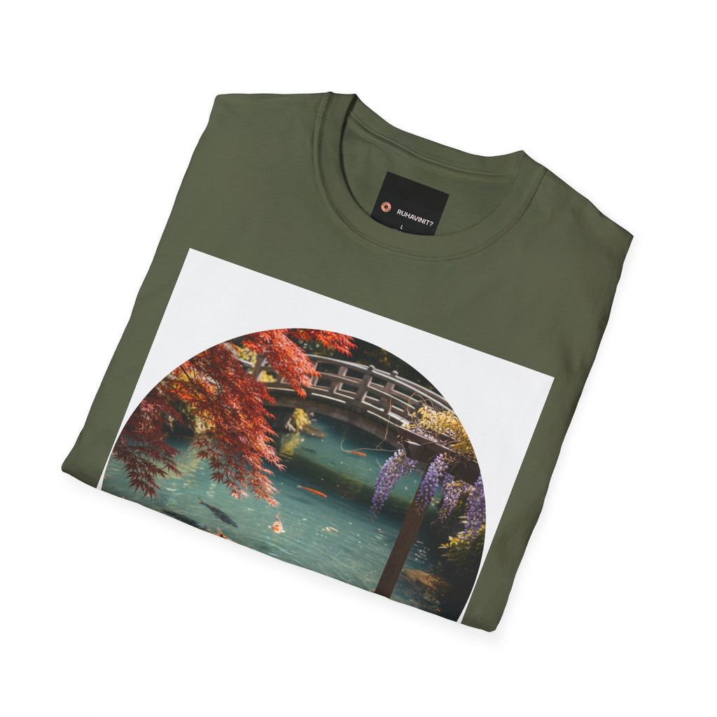 Tranquil Japanese Koi Lake T-Shirt | Koi Fish and Japanese Maple