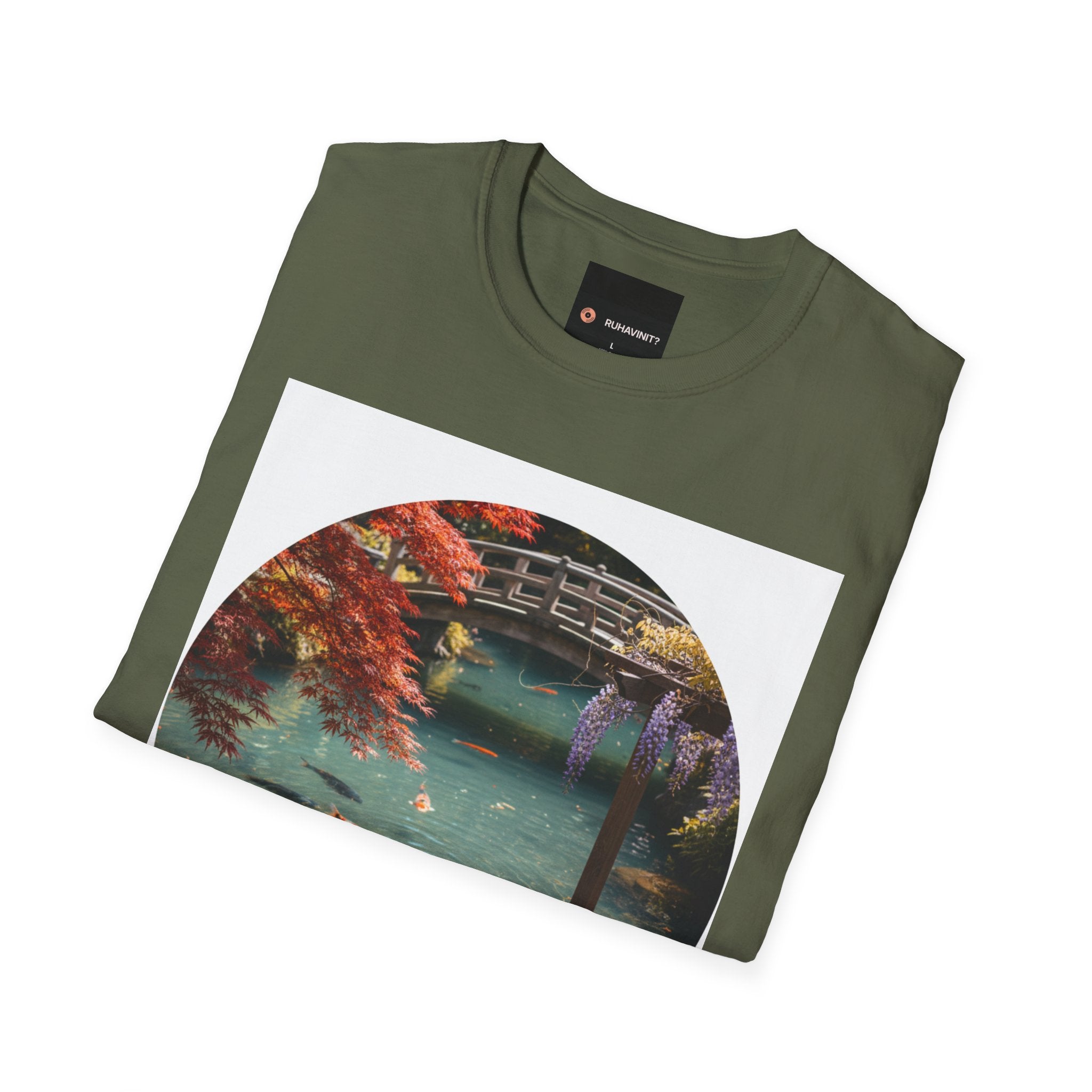 Tranquil Japanese Koi Lake T-Shirt | Koi Fish and Japanese Maple