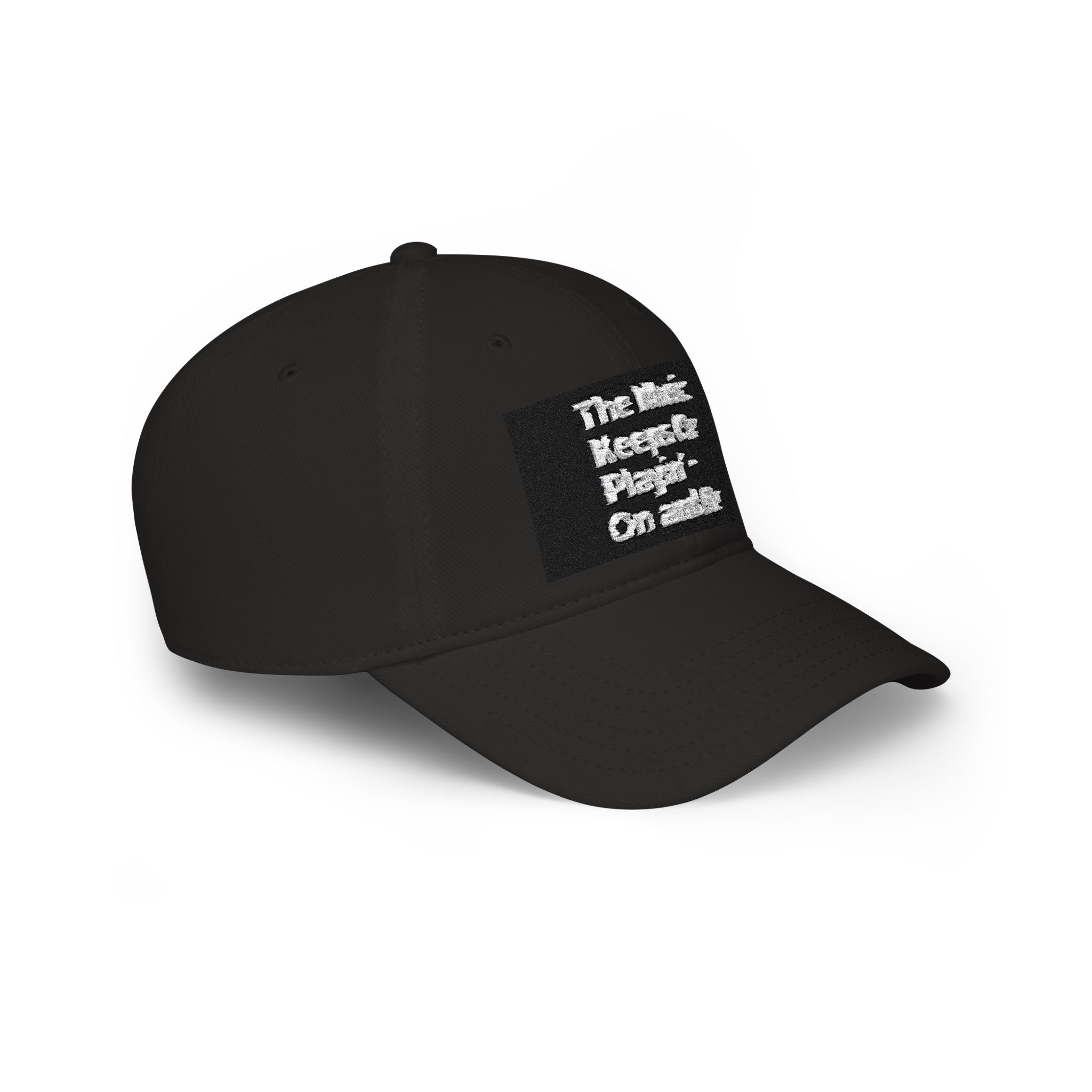 Low Profile Baseball Cap with the Classic House Quote - The Music Keeps On Playin’ On and On
