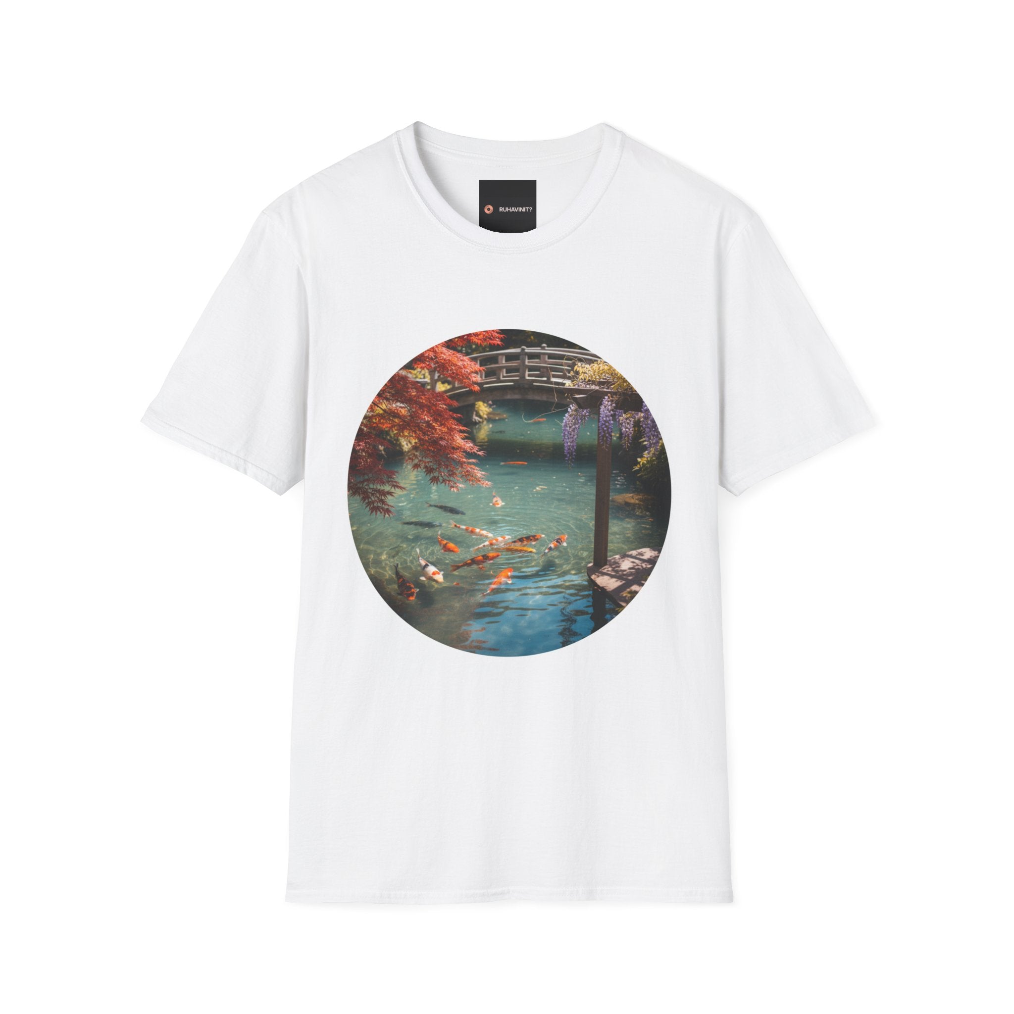 Tranquil Japanese Koi Lake T-Shirt | Koi Fish and Japanese Maple