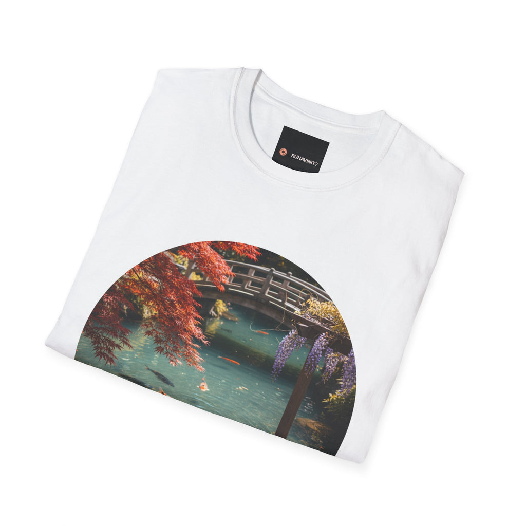 Tranquil Japanese Koi Lake T-Shirt | Koi Fish and Japanese Maple