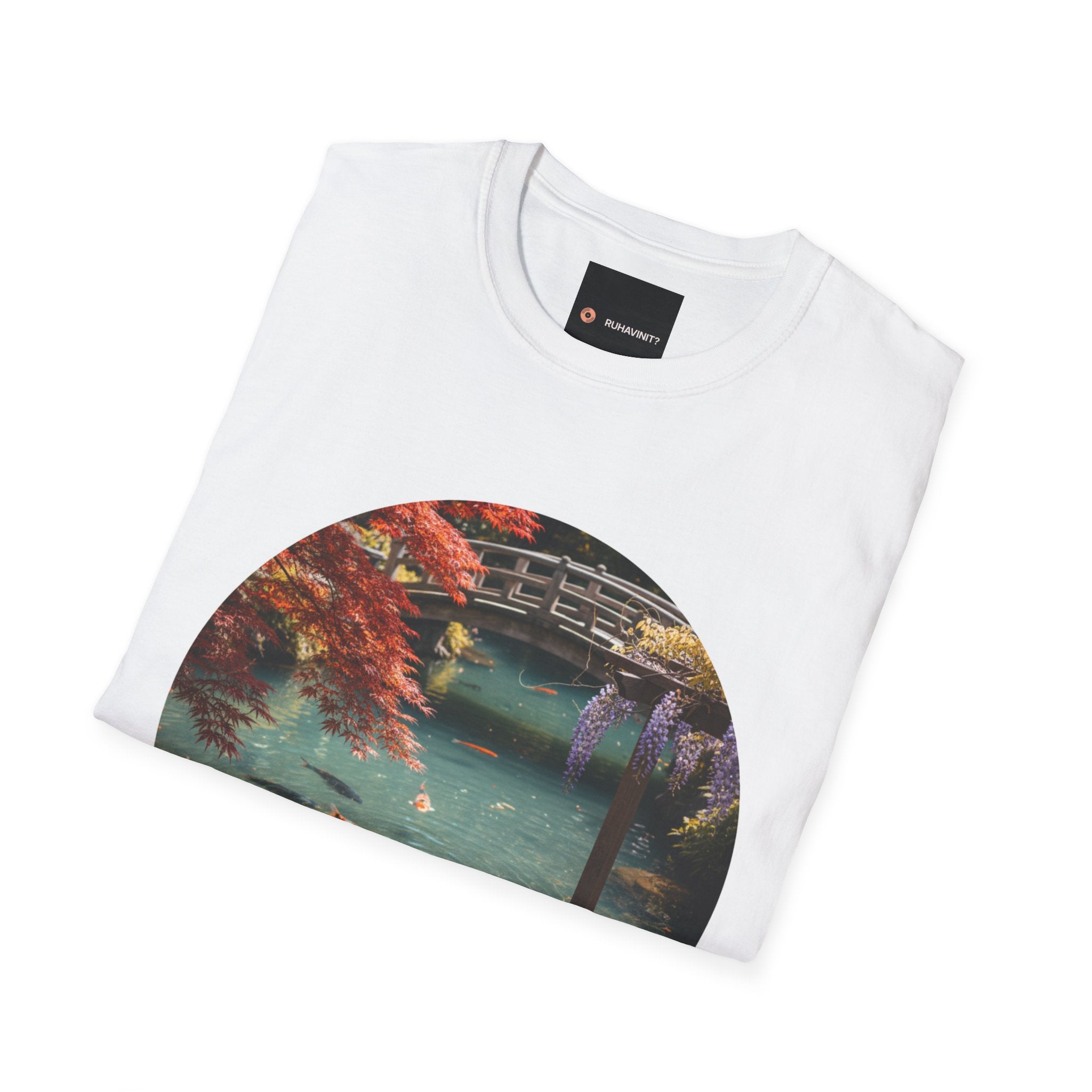 Tranquil Japanese Koi Lake T-Shirt | Koi Fish and Japanese Maple