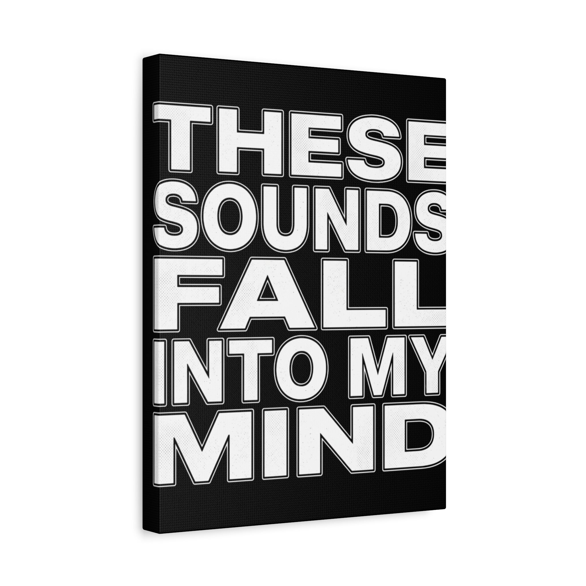 Music History Wall Art Canvas — “These Sounds Fall Into My Mind” Matte Stretched Canvas