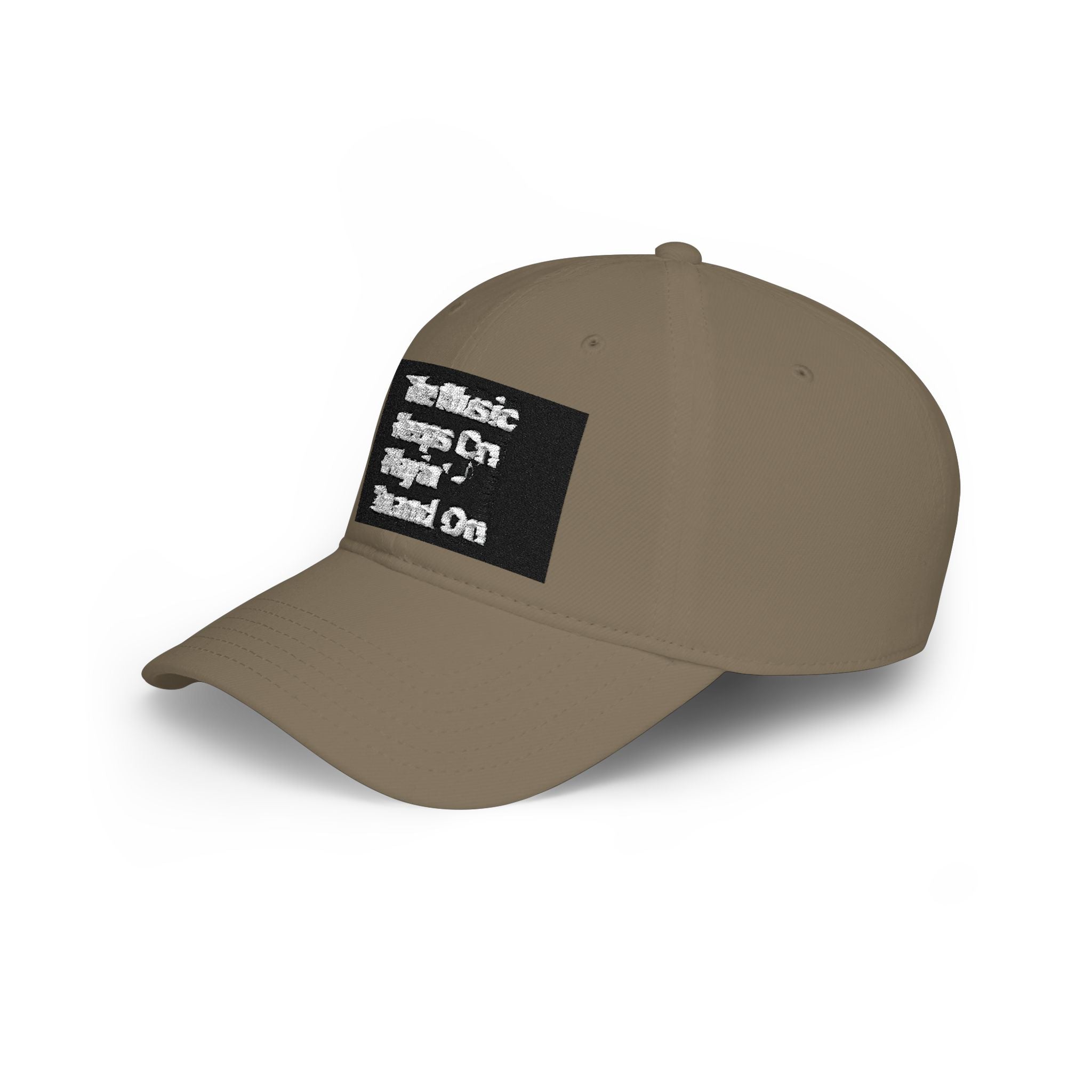 Low Profile Baseball Cap with the Classic House Quote - The Music Keeps On Playin’ On and On