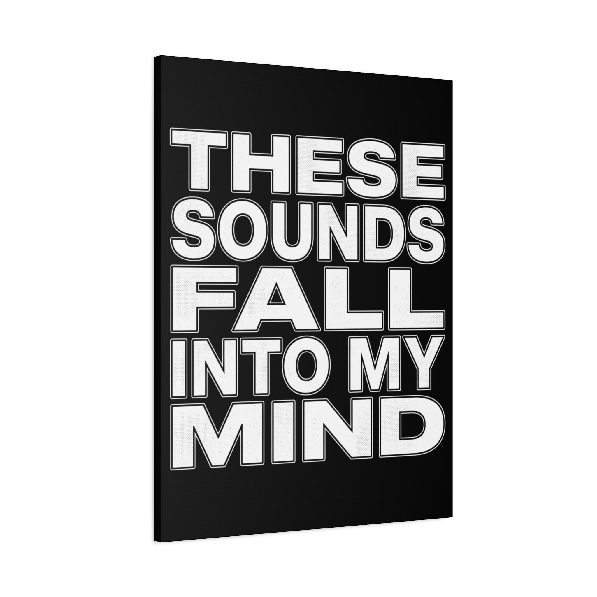 Music History Wall Art Canvas — “These Sounds Fall Into My Mind” Matte Stretched Canvas