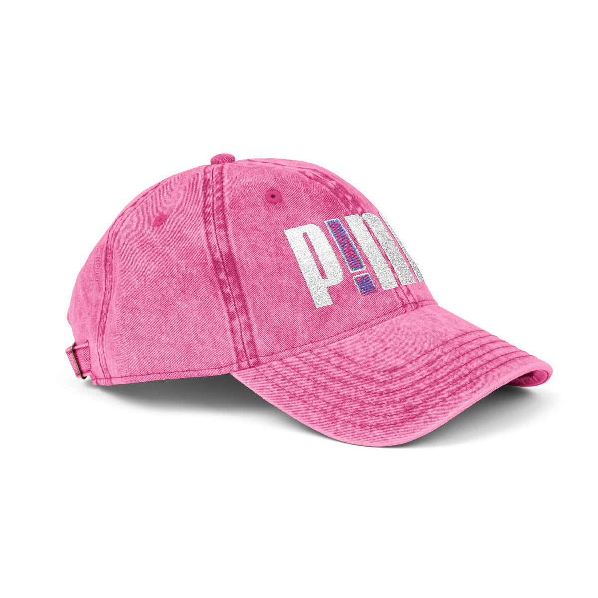 Distressed Embroidered P!NK! Cap | Vintage Washed Baseball Hat