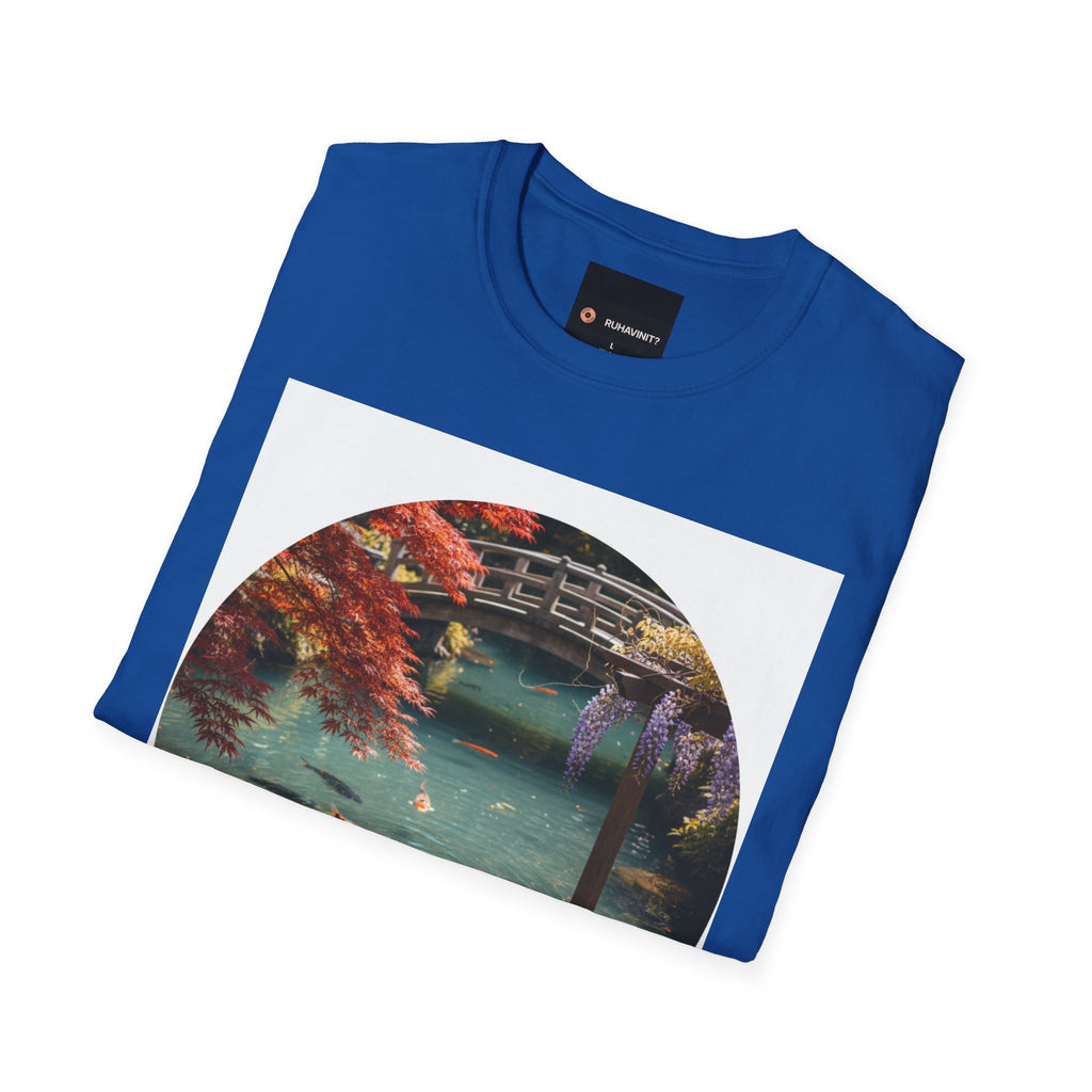 Tranquil Japanese Koi Lake T-Shirt | Koi Fish and Japanese Maple